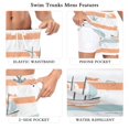 thumbnail image 5 of FORMRS Mens Swim Trunks Mesh Liner Quick Dry Casual Beach Board Shorts with Pockets, Sizes S-2XL, Orange Nautical Pattern, 5 of 9