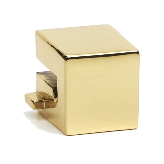 Alno A2671-PB Convertibles Solid Brass 9/16" Wide Large Square Ring Pull Mount For 3" And
