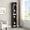Black, variant on 8-Layer Adjustable Shelf Ultra-Thin Bookshelf with Wavy Border Design for Home Office Display and Storage
