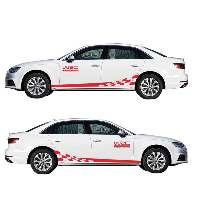 Chequered Flag Car Sticker Personality Decoration Body Racing Car Waist Line Modification