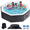 Black Polygon 6 Person, variant on Outdoor Inflatable Hot Tub for 6 to 8 Person Polygon - 77"L Portable Hottub Spa with Pool Heater, Blow Up Spa Bathtub with 130 Soothing Bubble Air Jets, Cover, 2 Filter, 240 Gallon