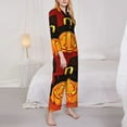 thumbnail image 3 of Lsque Halloween Pumpkin Pattern Long Sleeve Pajama Set for Women - Soft 2-Piece Sleepwear and Loungewear Set with Pockets, Comfy Nightwear-XX-Large, 3 of 7