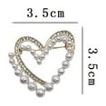 thumbnail image 5 of Grofry Heart Shape Brooch Pin with Shiny Rhinestones Faux Pearls Corsage Suit Lapel Pin Clothes Decoration Accessory, 5 of 7