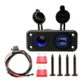thumbnail image 2 of Panel de enchufe USB doble con tornillo Kit de adaptador de enchufe a prueba de agua Puertos USB dobles para coche, barco, vehículo marino, 2 of 8