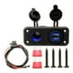 thumbnail image 2 of Panel del enchufe del del USB de 12V-24V de la motocicleta del coche para teléfonos /marino/móviles, luces LED azules shamjiam panel de enchufe usb del coche, 2 of 8