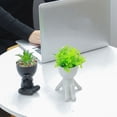 thumbnail image 4 of Creative Cute Portrait Ceramic Succulent Plant Pot Vase Table Decoration Plant Pot Garden Supplies Flower Pot Home Decor 3, 4 of 8