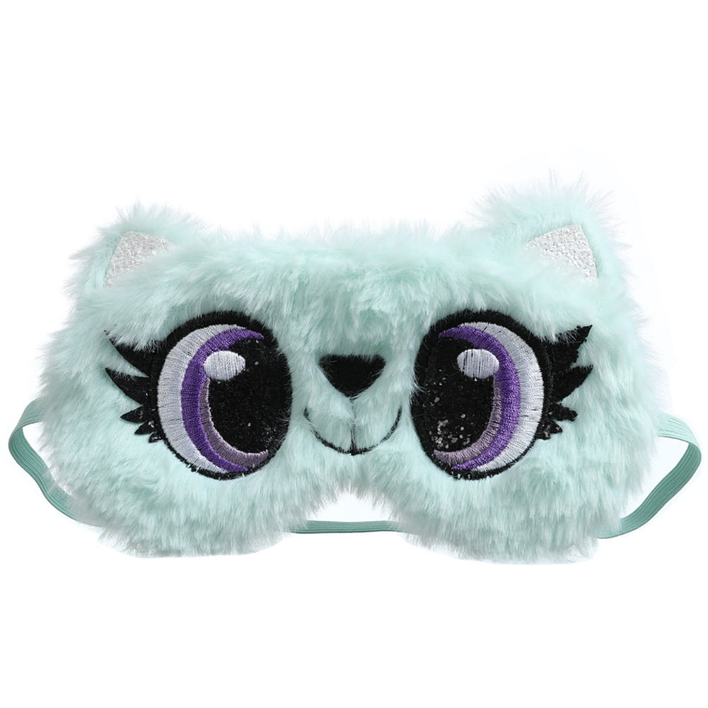 Shading Sleep Eye Mask Cute Animal Breathable Eye Mask Plush Travel Eye Cover 