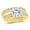 Yellow Gold, variant on Platinum 1.2 CTW Princess Cut Classic Channel Set Wedding Set Bridal Band & Diamond Engagement Ring, D-E Color SI1-SI2 Clarity Center Stone