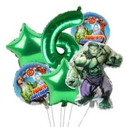 Avengers Marvel Heroes, Spider-Man, Hulk, Captain America, Round Aluminum Film Balloon Set