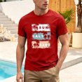 thumbnail image 2 of Akiihool Knitted Shirt Men Men's Slim Fit Short Sleeve Crewneck T Shirt Summer Tees Red,XXL, 2 of 9