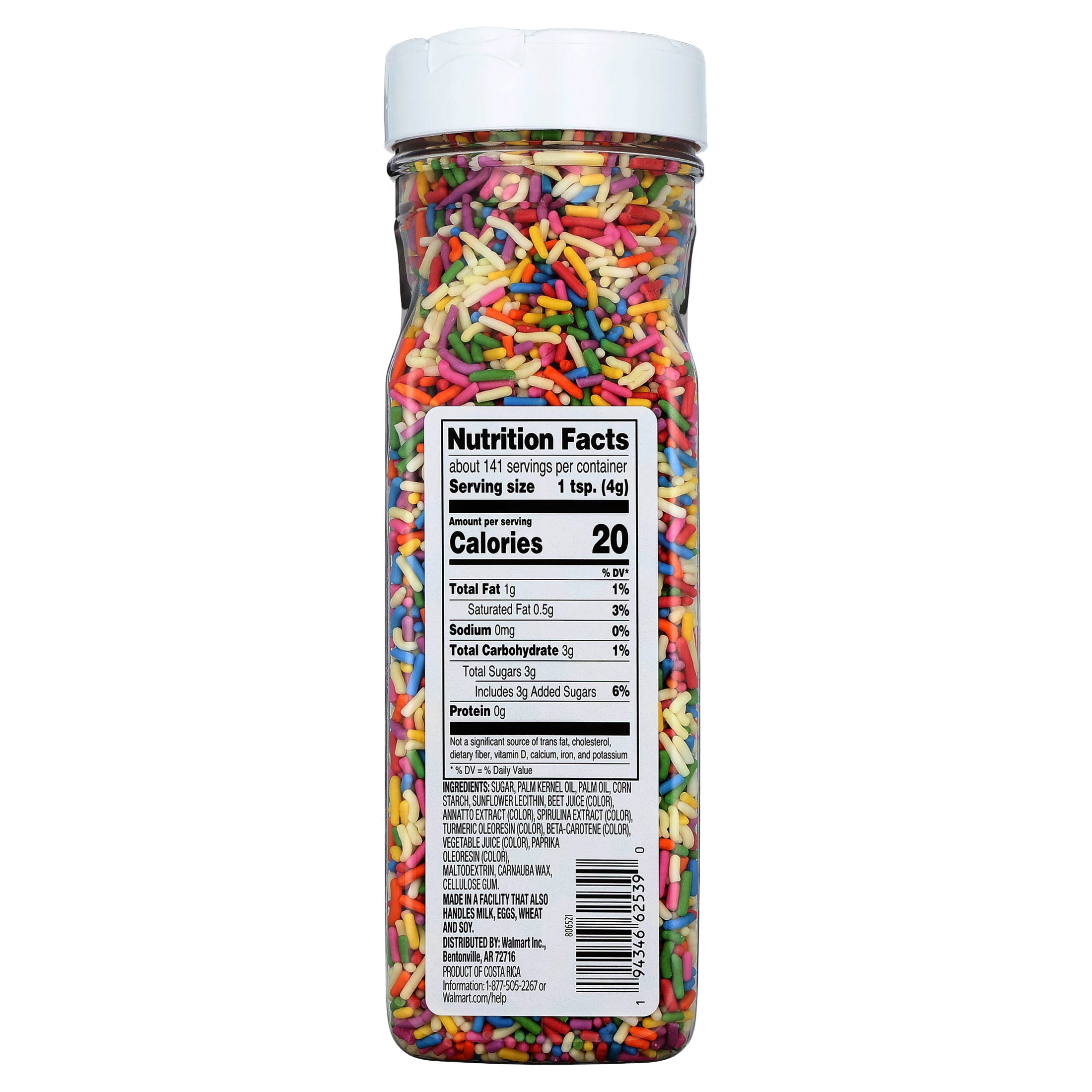 Great Value Rainbow Decorating Sprinkles, 20 oz
