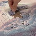 thumbnail image 4 of Ambesonne Pink Jigsaw Puzzle, Pastel Sky Moon Phases Clouds, Heirloom-Quality Fun Activity for Family Durable Cardboard, 1000 pcs, Mauve Pale Rose and Blue, 4 of 5