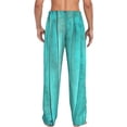 thumbnail image 7 of Salouo Turquoise Wooden2 Print Pajama Pants for Men, Lounge Pants Elastic Waistband Casual Men's sleepwear Loungewear Sleep Pajama Pant -Small, 7 of 7