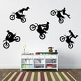 thumbnail image 5 of FACAILGZPY Dirt Bike Decals Wall Stickers Motocross Sports Stickers Wallpaper Decor for Boys Teens Home Decoration Playroom Bedroom Living Room, Black, 5 of 7