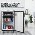thumbnail image 7 of 2024 New Beer Kegerator, Single Tap Draft Beer Dispenser, Full Size Stainless Steel Keg Refrigerator With Drip Tray, CO2 Cylinder, 32°F- 50°F Temperature Control, 128L, 7 of 7