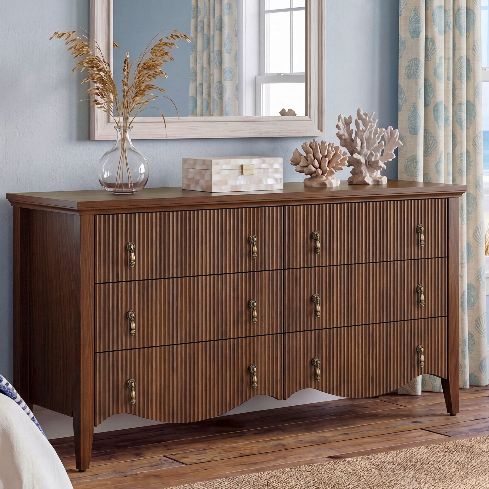 Sauder 4-Drawer Chest - Vintage Deco Cherry Finish - Walmart.com