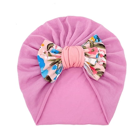 

Hunpta Hats For Kids Toddler Infant Kids Boys Girls Stretch Bowknot Floral Prints Breathable Hat Caps Headwear