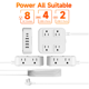 thumbnail image 5 of Regleta Multicontacto 14 en 1 con Protección de Sobretensión, 8 Tomas Corriente + 4 USB-A + 2 USB-C, Compacta y Portátil para Hogar, Oficina y Viajes, 5 of 6