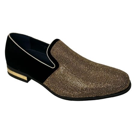 

Men s Dress Shoes Loafer Glitter Tuxedo Stage Fashion Rhinestone Slip On
