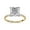 Yellow Gold, variant on Hidden Halo Solitaire Engagement Rings for Women, Center 7.5mm Princess Cut Lab Created Moissanite Wedding Ring in 10K Solid Yellow Gold Size-4