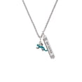 thumbnail image 2 of Delight Jewelry Silvertone Small Teal Lizard Silvertone Always My Sister Bar Charm Necklace, 23", 2 of 4