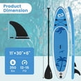 thumbnail image 3 of Goplus Large Inflatable SUP Board, Portable Paddle Board with 5D rings Stand Up Paddle Board for Youth & Adult Blue, 3 of 10