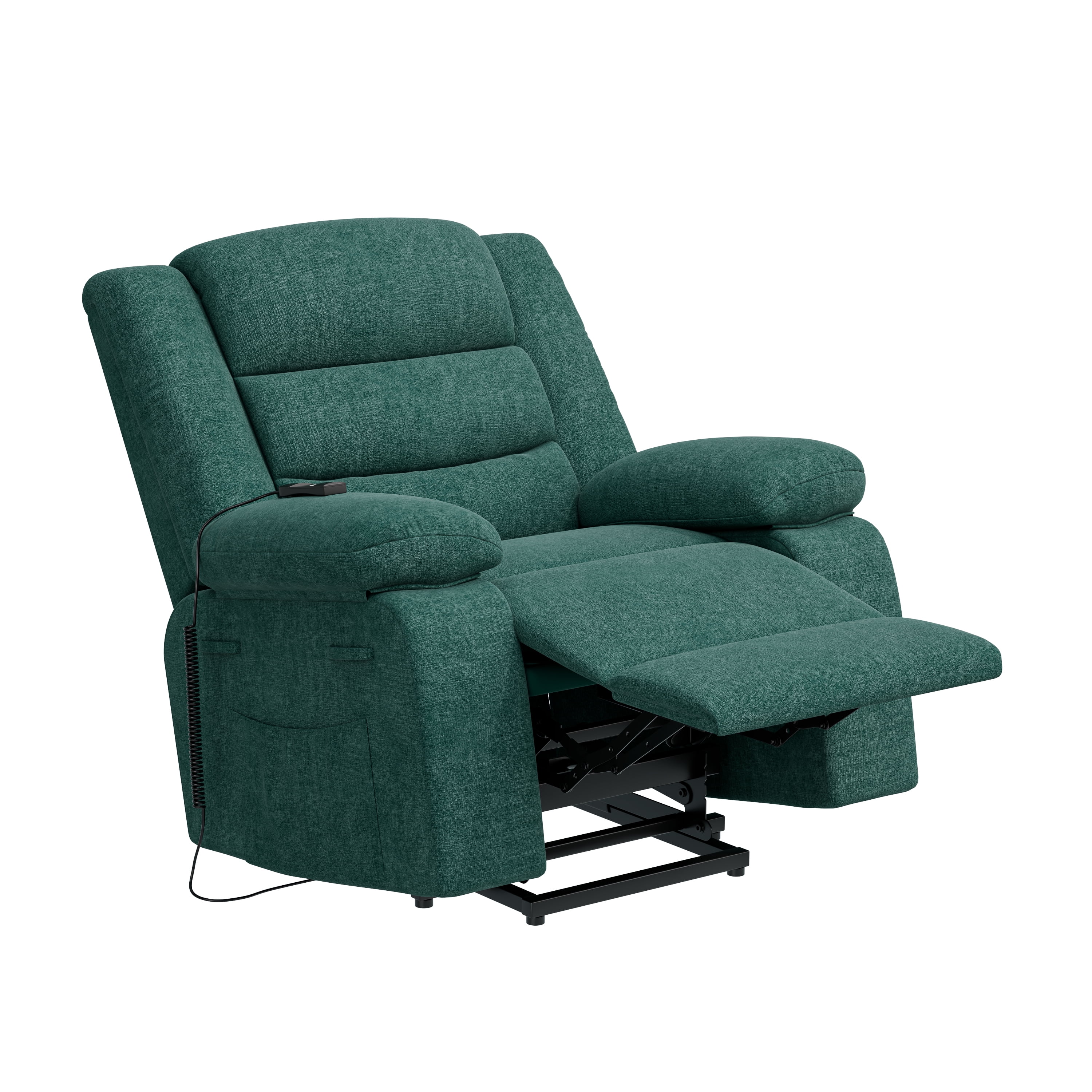 Homesvale Power Lift and Recliner Chair, Jade Green Chenille, For Living Room & Bedroom