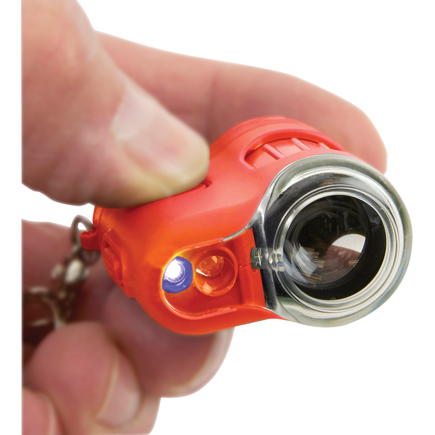 Carson MicroMini™ 20x LED Lighted Pocket Microscope with Built-In UV and LED Flashlight, Orange - image 3 of 9