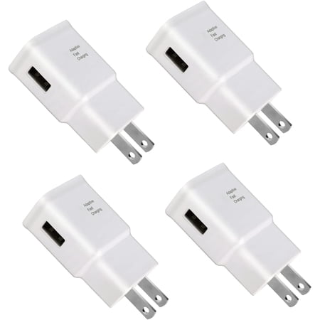 Adaptive Fast Charging USB Wall Charger Adapter Compatible Samsung Galaxy S21 S20 S10 S6 S7 S8 S9 / Edge/Plus/Active  Note 5 8  Note 9  Note 10  LG Quick Charge  Android Phone Travel Plug