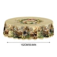thumbnail image 2 of Nappe Ronde de Pâques Polyester Imperméable Résistante aux Taches 152Cm pour Fête de Pâques Salle à Manger Cuisine, 2 of 6
