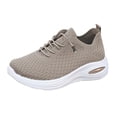 thumbnail image 6 of Tennis Shoes for Women 2026 Breathable Flat Air Cushion Orthopedic Lace up Sneakers Lightweight Walking Athletic Running Shoes Khaki Size 6.5, 6 of 6