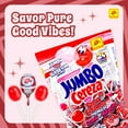 thumbnail image 5 of De La Rosa Individually Wrapped Jumbo Cherry Lollipops with Bubble Gum Filling, 24 Count, 5 of 9