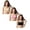 Black 1PCS & Pink 1PCS & Beige 1PCS, variant on Girls Training Bra Seamless Vest Top For Tweens Teen Breathable Half Camisole Lace Trim Underwear 3PCS