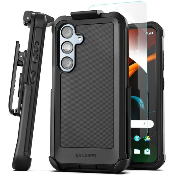 Funda resistente con cinturón para Samsung Galaxy S24 Plus con cristal