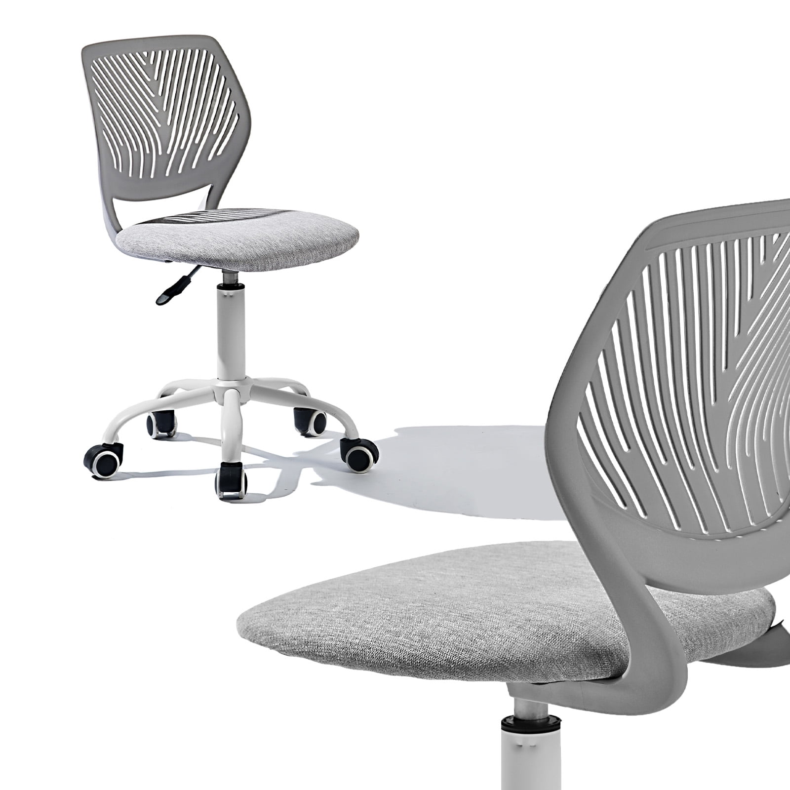 Homy Casa Adjustable Video Game Chair Swivel Computer Chair for Gaming, Study Home Office, Gray
