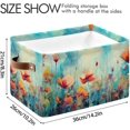 Hotbar 2PCS Storage Basket Flower Painting Large Foldable Storage Bin