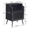 thumbnail image 6 of VECELO Set of 2 Nightstand with Storage Cabinet, Versatile End Table with Open Drawer Shelf for Living Room Sofa/Bedroom, Black, 6 of 9