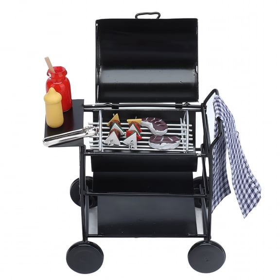LAMIRO Mini BBQ Grill 1:12 Miniature Scene Exquisite Beautiful Vivid Kitchen Furniture Model Dollhouse Accessory