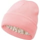 thumbnail image 1 of Gorro de punto con forro de satén para mujer, gorro de invierno para hombre, con forro de seda, suave, holgado y cálido, con puños (rosa), 1 of 8