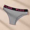 thumbnail image 3 of Lunuaoe Women's "LOVE" Waistband Cotton Briefs, Sporty Triangle Panties, Breathable Mid-Low Waist Underwear, 3 of 8