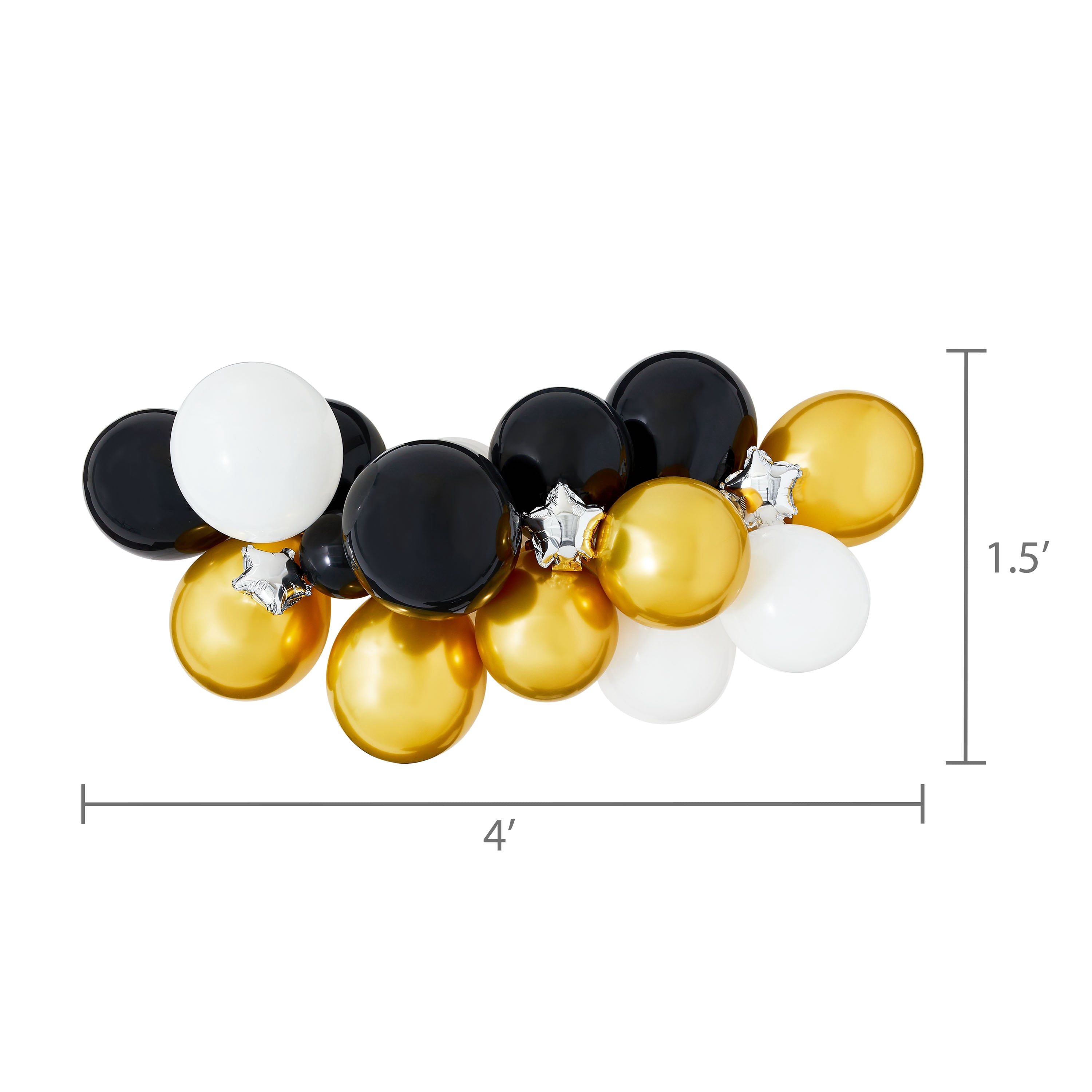 Black/White/Balloon Garland, 24 Pieces, by Way To Celebrate