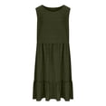 thumbnail image 5 of yillto Womens Plus Size T Shirt Dress Casual Short Short Sleeve V Neck Loose Summer Midi Dresses, 5 of 7