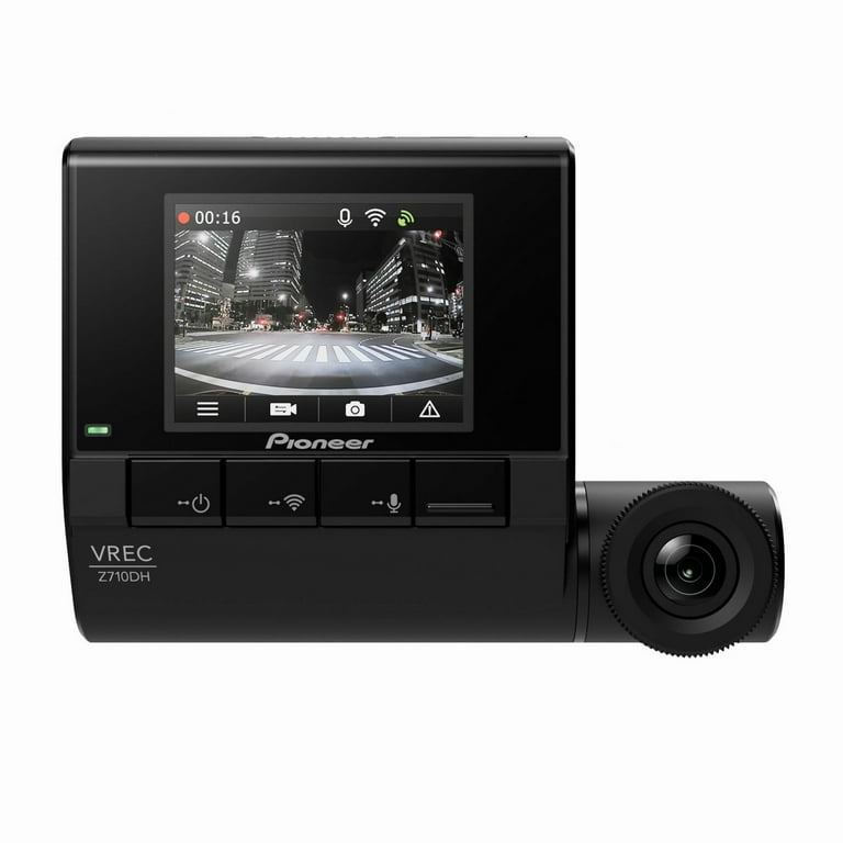 PIONEER ND-DVR100 Low Profile Full 1080P HD Dash Camera with 2-Inch  Display, 140° Ultra-Wide Viewing Angle, G-Sensor & Built-in GPS, Black