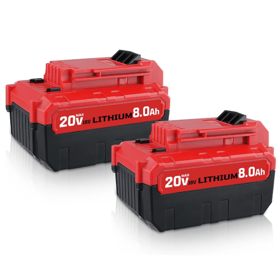 2Pack PCC685L 8.0Ah Replacement for Porter Cable 20V Lithium-ion Battery PCC680L PCC685LP PCC640 Compatible with Porter Cable 20V Cordless Power Tools