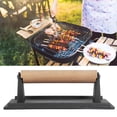 thumbnail image 4 of Cast Iron Grill Press, Steak Press, Cast Iron Easily  Sausage Griddle Press BBQ Picnic For Home Kitchen Cooking, 4 of 8