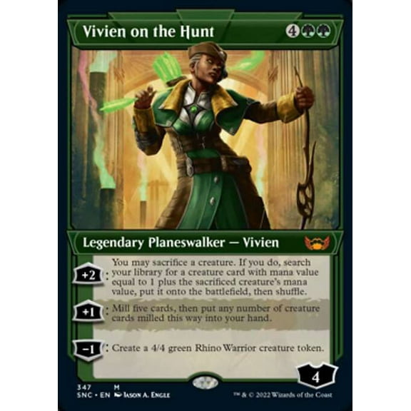 MtG Streets of New Capenna Mythic Rare Vivien on the Hunt (Showcase) #347