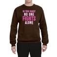 thumbnail image 2 of In This Family No One Awareness Unisex Crewneck Graphic Sweatshirt, Brown, 2XL, 2 of 3