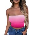 thumbnail image 1 of Tube Top for Women, Sleeveless Strapless Solid Color Polyester Top with Elastic Band, Regular Length, Black L, 1 of 6