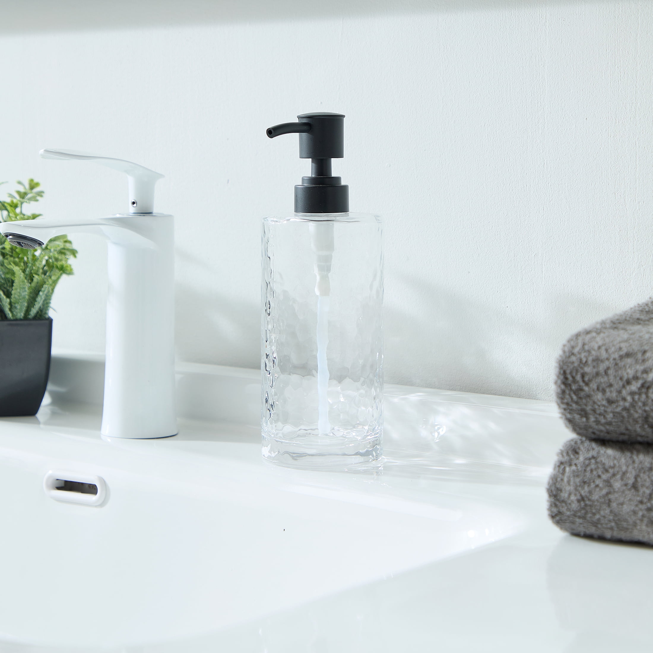 Better Homes & Gardens Hammered Glass Soap Pump