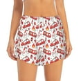thumbnail image 2 of Pofeuu Fire Truck Print Women's Athletic Shorts Running Workout Shorts Tummy Control Quick Dry Gym Shorts with Pockets Double layer sports shorts-Medium, 2 of 7
